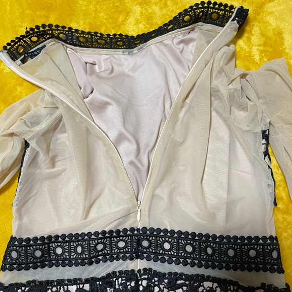 Nude black dress with lining, size L - Picture 9 of 10